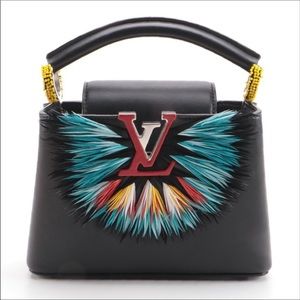 Louis Vuitton Capucines Handbag with Feathers Mini